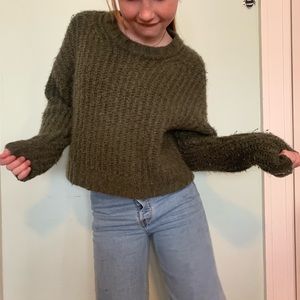 XS Green American Eagle Sweater